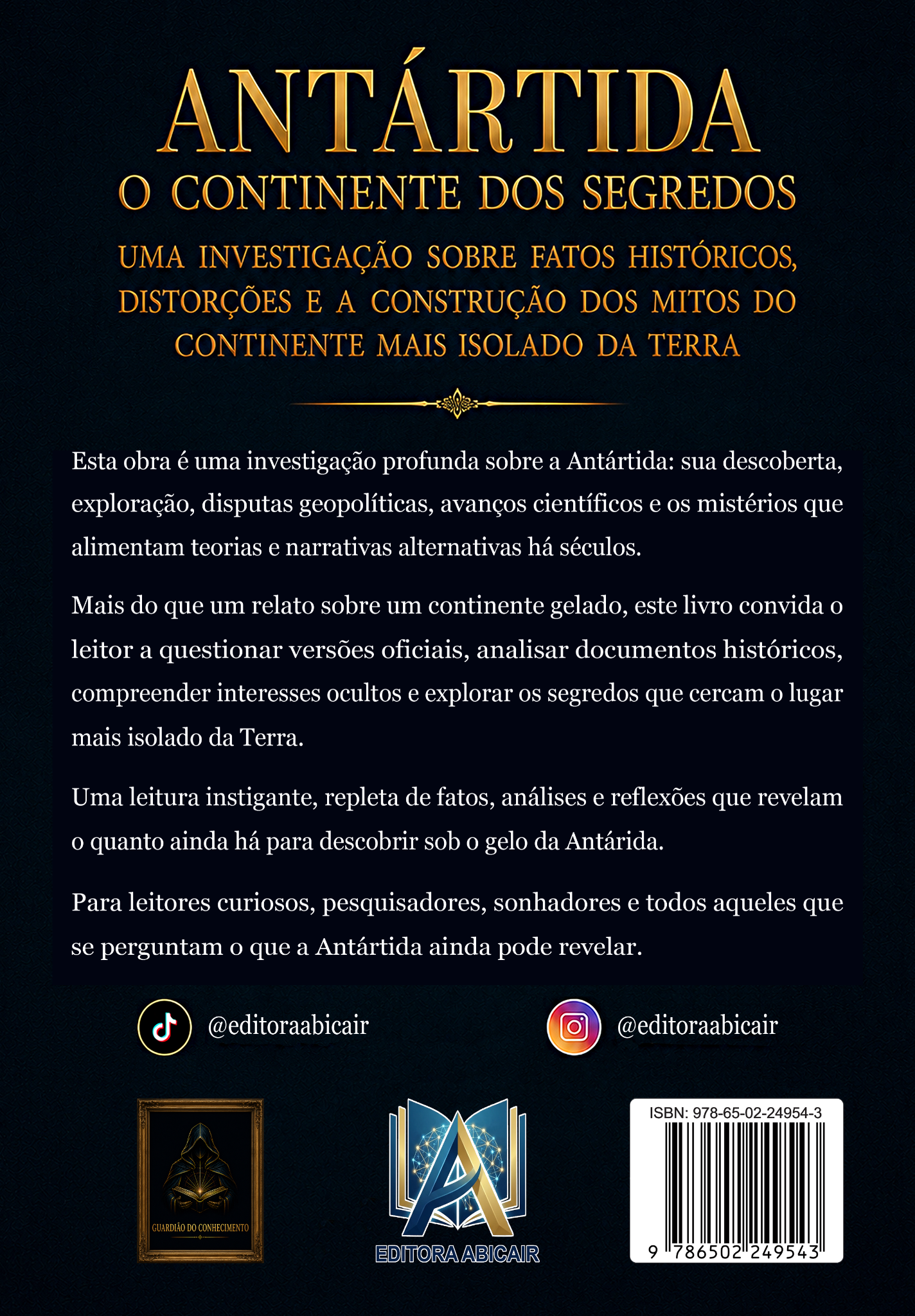 Contracapa de Antártida — O Continente dos Segredos